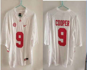 Alabama Crimson Tide 9 Amari Cooper White College Football Limited NCAA Jerseys
