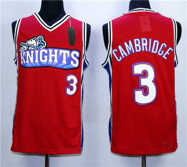Like Mike Movie Los Angeles Knights #3 Calvin Cambridge Red Stitched Basketball Jersey