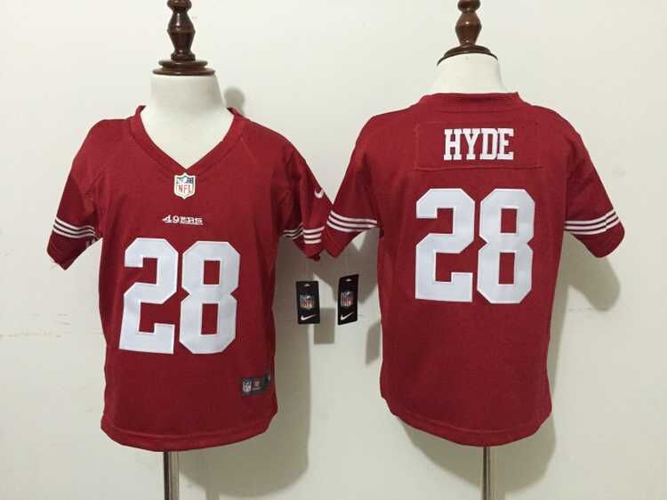 2-6 Kids Carlos Hyde San Francisco 49ers #28 Red Jersey 2-6 Kids Carlos Hyde San Francisco 49ers #28 Red Jersey