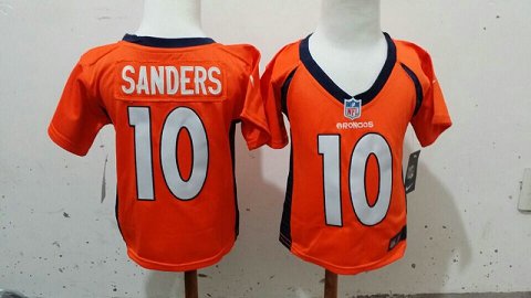 2-6 Kids Emmanuel Sanders Denver Broncos #10 Orange Jersey