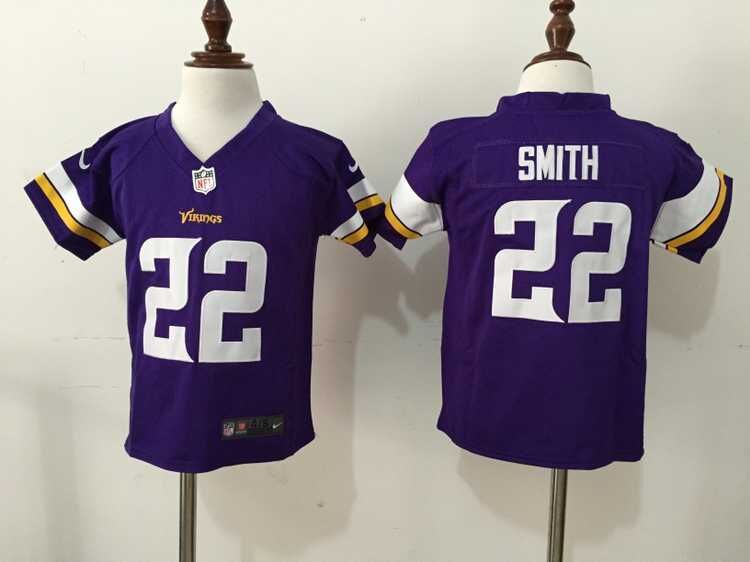 2-6 Kids Harrison Smith Minnesota Vikings #22 Purple Jersey