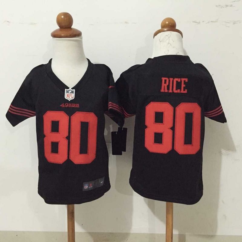 2-6 Kids Jerry Rice San Francisco 49ers #80 Black Jersey