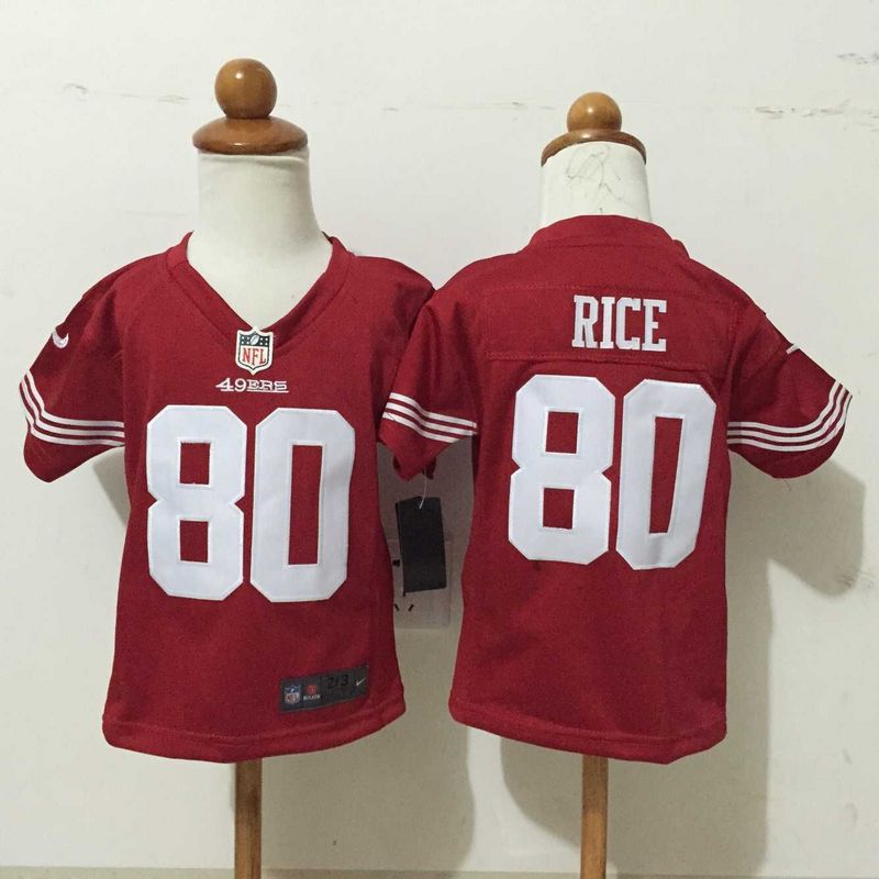 2-6 Kids Jerry Rice San Francisco 49ers #80 Red Jersey