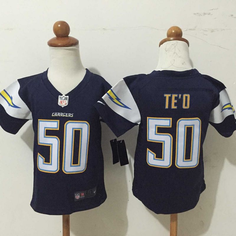 2-6 Kids Manti Te-o San Diego Chargers #50 Blue Jersey