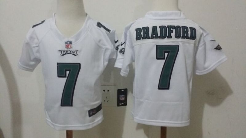 2-6 Kids Philadelphia Eagles #7 Sam Bradford White Jersey