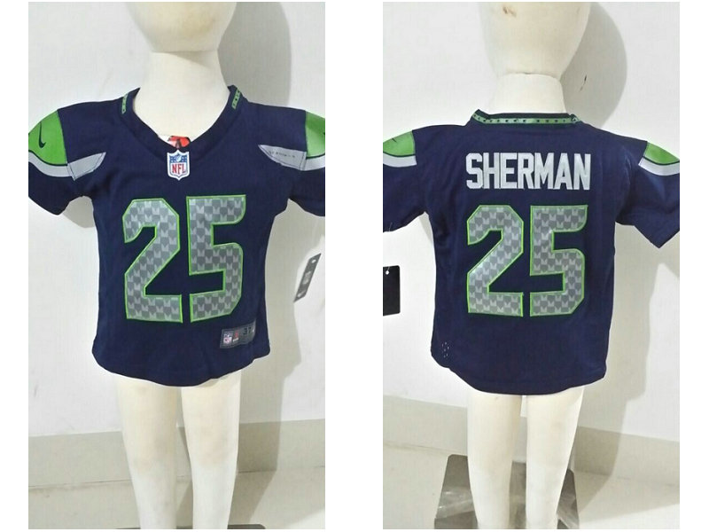 2-6 Years Kids Richard Sherman Seattle Seahawks #25 Blue Nike Jersey 2-6 Years Kids Richard Sherman Seattle Seahawks #25 Blue Nike Jersey