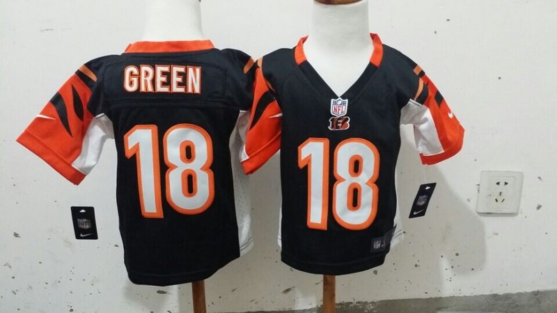 2-6 Years Old Kids A.J. Green Cincinnati Bengals #18 Black Stitched Nike Jersey 2-6 Years Old Kids A.J. Green Cincinnati Bengals #18 Black Stitched Nike Jersey