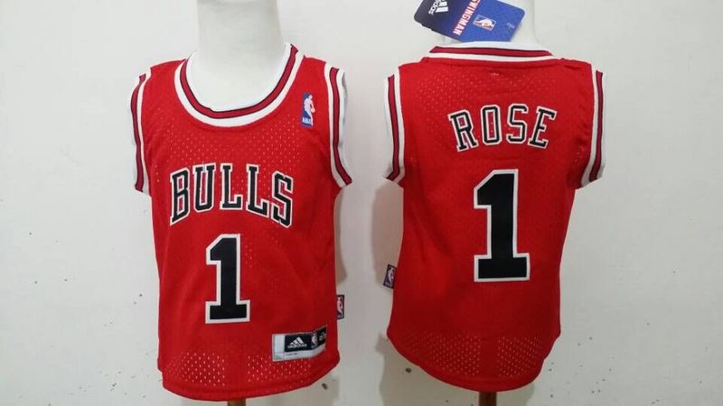2-6 Years Old Kids Derrick Rose Chicago Bulls #1 Red Jersey