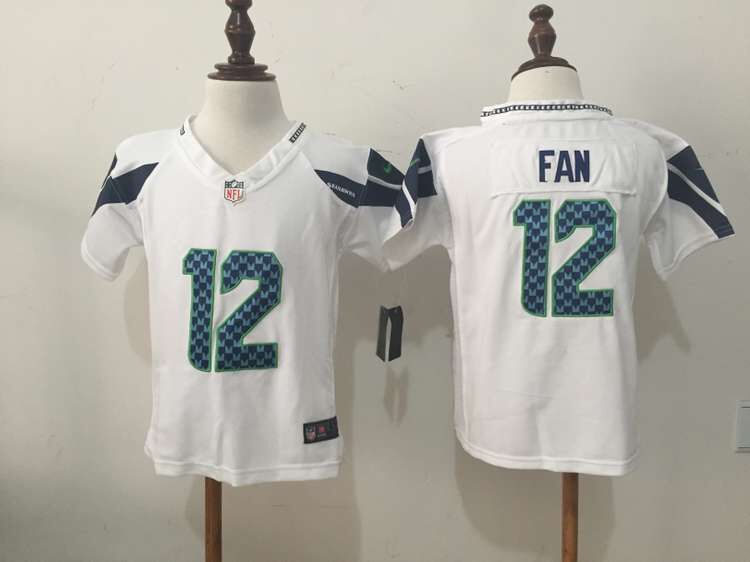 2-6 Years Old Kids Kam Chancellor Seattle Seahawks #12 Fan  White Nike Jersey