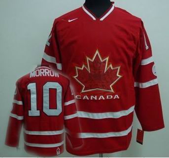 Ice  2010 OLYMPIC Team Canada 10 MORROW Red jersey