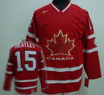 Ice  2010 OLYMPIC Team Canada 15 HEATLEY red jersey