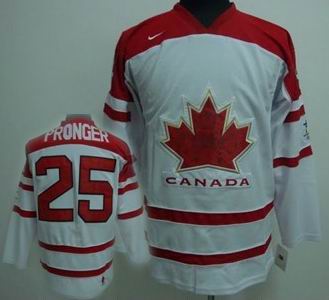 Ice 2010 OLYMPIC Team Canada 25 PRONGER white jersey Ice 2010 OLYMPIC Team Canada 25 PRONGER white jersey