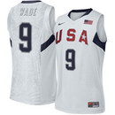 2008 USA Basketball #9 Dwayne Wade Swingman White Jersey 2008 USA Basketball #9 Dwayne Wade Swingman White Jersey