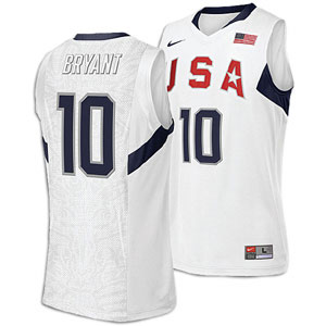 2008 USA Basketball #10 Kobe Bryant Swingman White Jersey 2008 USA Basketball #10 Kobe Bryant Swingman White Jersey