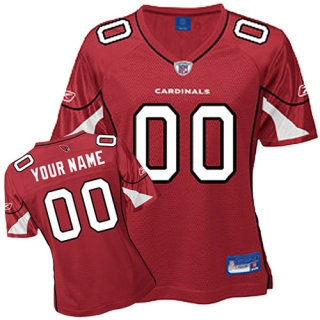 Arizona Cardinals Women Customized Red Jersey Arizona Cardinals Women Customized Red Jersey