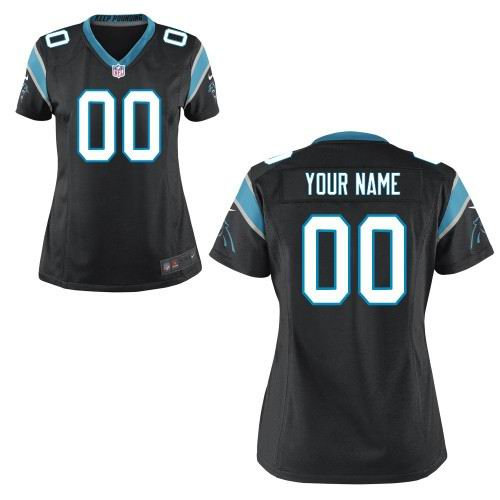 Women's Nike Carolina Panthers Customized Game Team black Jerseys