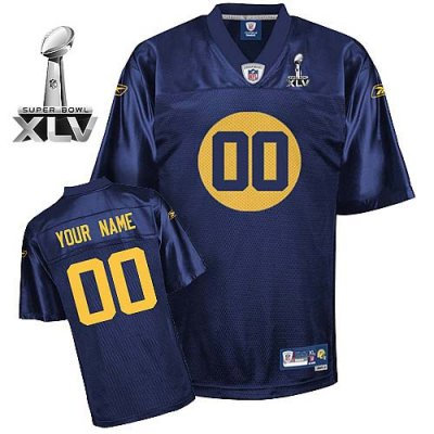 Customized Green Bay Packers Jersey Eqt Blue 2011 Super Bowl Xlv Football Jersey Customized Green Bay Packers Jersey Eqt Blue 2011 Super Bowl Xlv Football Jersey