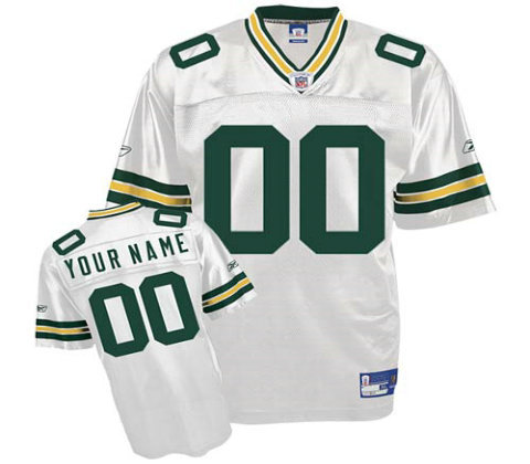 Green Bay Packers Customized Replica White Jerseys