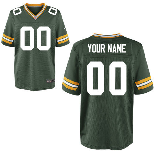 Men's Nike Green Bay Packers Customized Elite Team Color Jerseys
