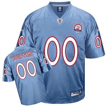Customized Tennessee Titans Jersey Baby Bluewith Afl 50th Anniversary Patch