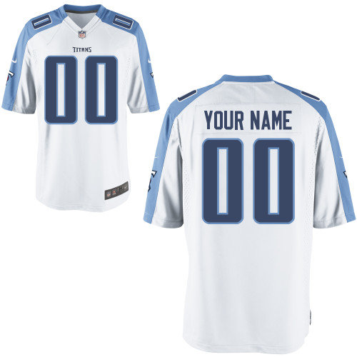 Men's Nike Tennessee Titans Customized Game White Jerseys (S-4XL) Men's Nike Tennessee Titans Customized Game White Jerseys (S-4XL)