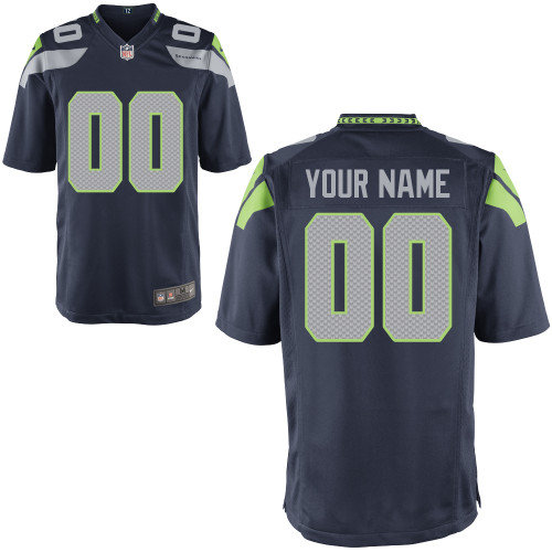 Men's Nike Seattle Seahawks Customized Game Team Color Jerseys (S-4XL)