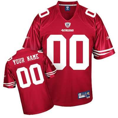 Customized San Francisco 49ers Jersey Eqt Red Team Color Football Jersey