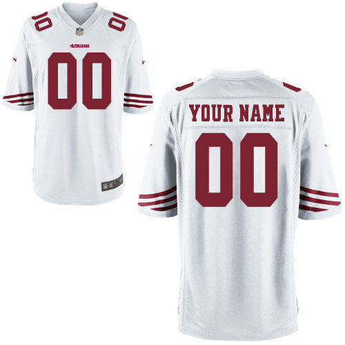 Men's Nike San Francisco 49ers Customized Game White Jerseys (S-4XL)