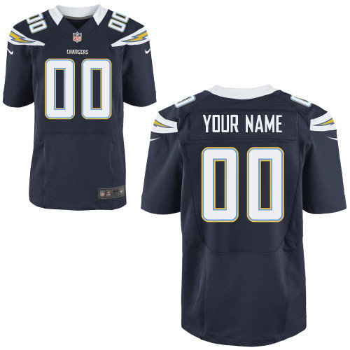 Men's Nike San Diego Chargers Customized Elite Team Color Jerseys