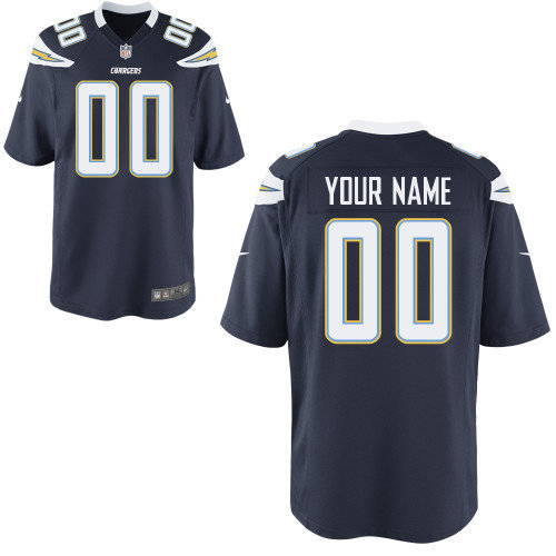 Men's Nike San Diego Chargers Customized Game Team Color Jerseys (S-4XL)