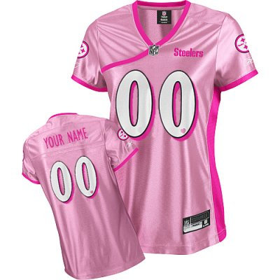 Customized Pittsburgh Steelers Jersey Women Pink Football Jersey