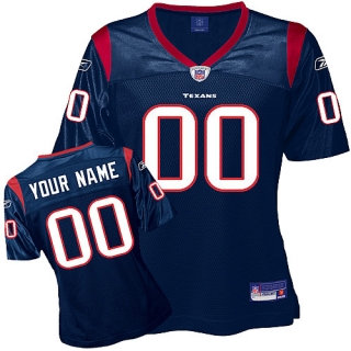 Houston Texans Women Customized Blue Jersey