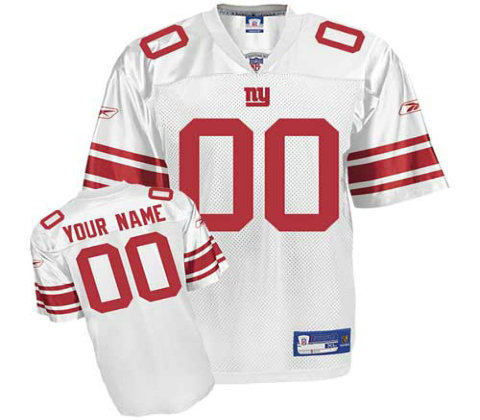 New York Giants Customized Replica White Jerseys