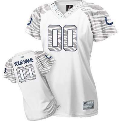 Customized Indianapolis Colts Jersey Zebra Field Flirt Fashion Football Jersey