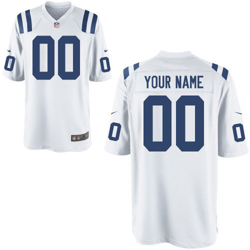 Men's Nike Indianapolis Colts Customized Game White Jerseys (S-4XL)