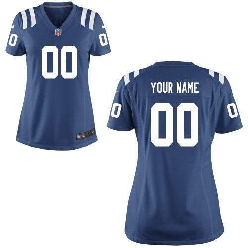 Women's Nike Indianapolis Colts Customized Game Team blue Jerseys