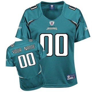 Jacksonville Jaguars Women Customized Green Jersey