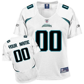Jacksonville Jaguars Women Customized White Jersey