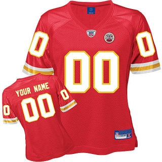 Kansas City Chiefs Women Customized Red Jersey