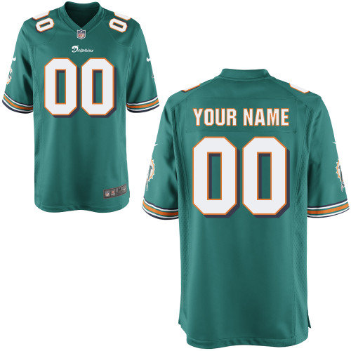Men's Nike Miami Dolphins Customized Game Team Color Jerseys (S-4XL)