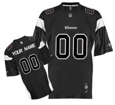 Customized Minnesota Vikings Jersey Black Football Jerseys
