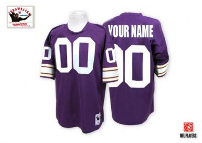 Customized Minnesota Vikings Jersey Throwback Purple Football Jersey
