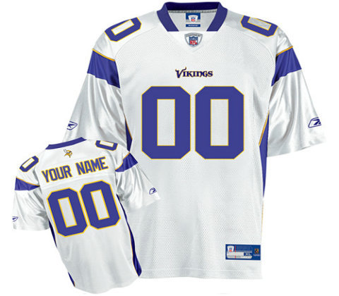 Minnesota Vikings Customized Replica White Jerseys