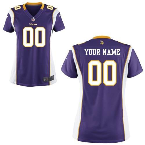 Women's Nike Minnesota Vikings Customized Game Team purple Jerseys