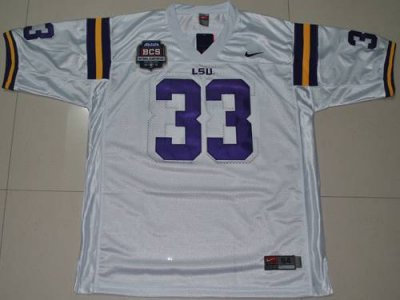 LSU Tigers #33 Odell Beckham White 2012 BCS Championship Patch Embroidered NCAA Jersey