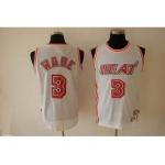 miami heat #3 wade white red name