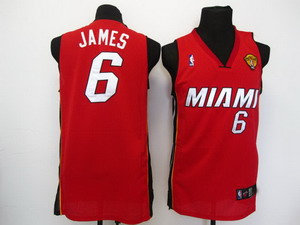 miami heat 6 james Swingman red 2011 Finals