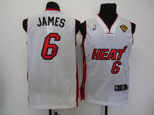 miami heat 6 james Swingman white 2011 Finals