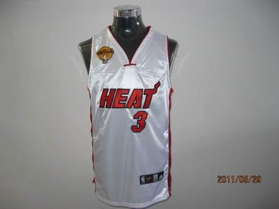 Miami Heat 3 Dwyane Wade white with 2011 Finals Jersey Miami Heat 3 Dwyane Wade white with 2011 Finals Jersey