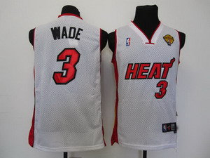 miami heat 3 wade Swingman white 2011 Finals